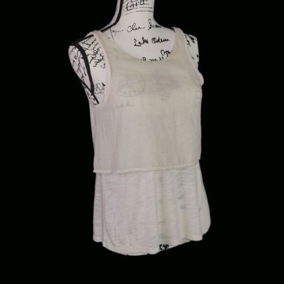 American Eagle Outfitters Tops - American Eagle Off-White Layered Tank, XS